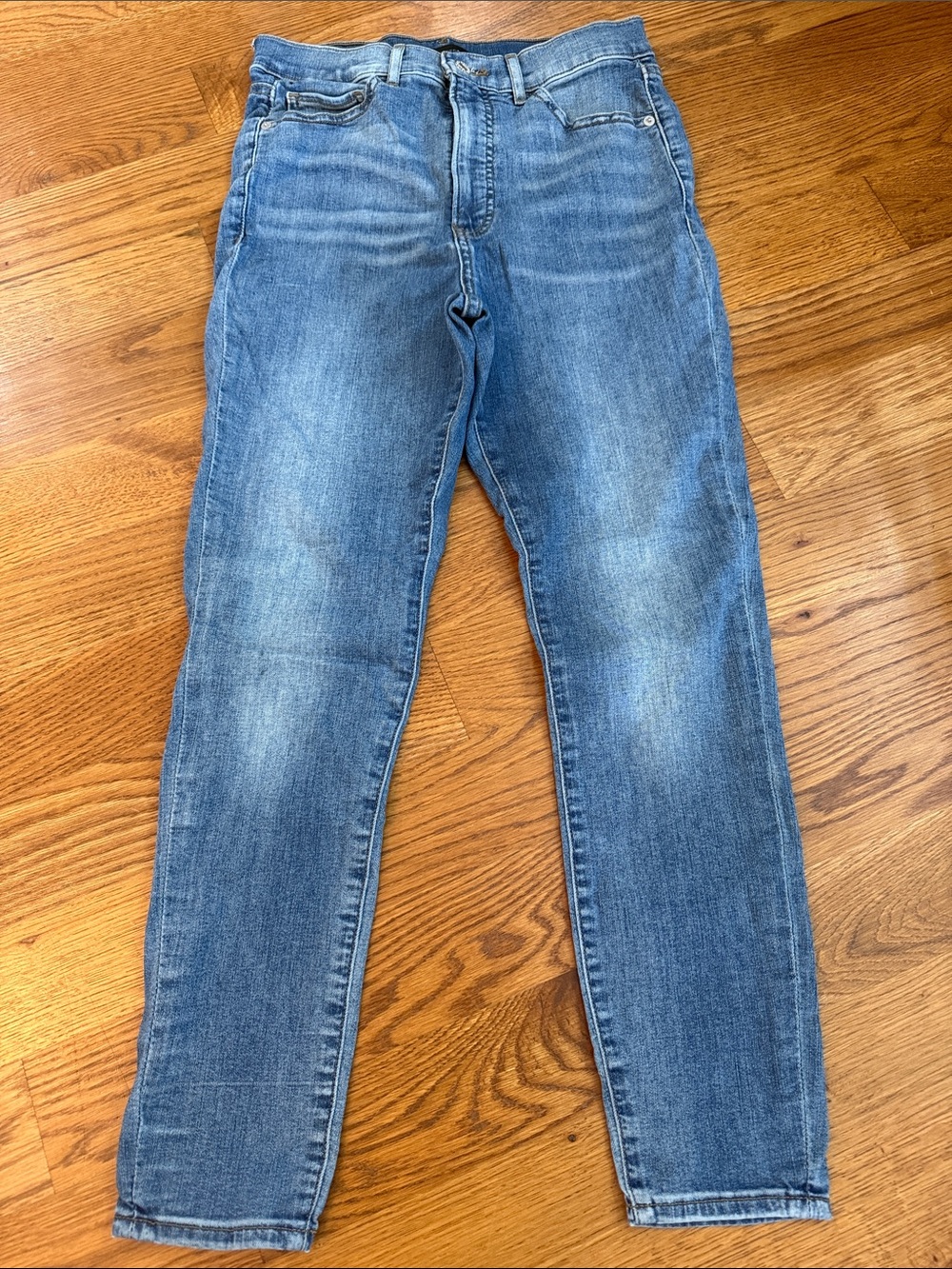 Express Skinny High Rise Hyper Stretch Jeans 8R Medium Wash